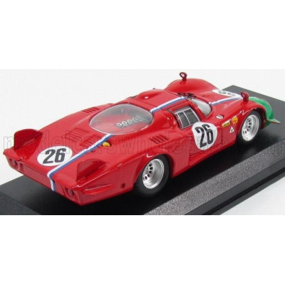 BEST MODEL ALFA ROMEO 33.2 LM N 26 1000km MONZA 1968 TROSCH - GOSSELIN - RED 1/43