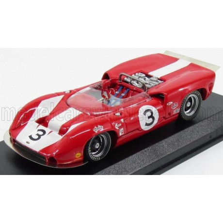 BEST MODEL LOLA T70 MK2 SPIDER N 3 WINNER CAN-AM ST JOVITE 1966 J.SURTEES - RED 1/43