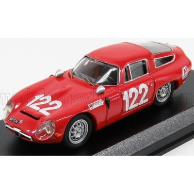 BEST MODEL ALFA ROMEO TZ1 SCUDERIA PAGASO N 122 TARGA FLORIO 1966 LO PICCOLO - SUTERA - RED 1/43