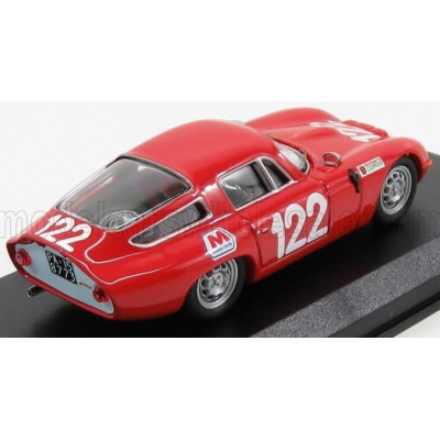 BEST MODEL ALFA ROMEO TZ1 SCUDERIA PAGASO N 122 TARGA FLORIO 1966 LO PICCOLO - SUTERA - RED 1/43