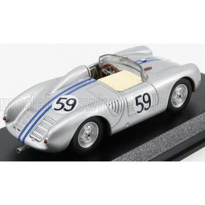 BEST MODEL PORSCHE 550RS SPIDER N 59 24h LE MANS 1958 SCHILLER - TOT - SILVER 1/43