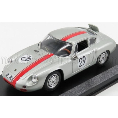 BEST MODEL PORSCHE 356B CARRERA  ABARTH N 29 1000km NURBURGRING 1963 RANK - WUTHERICH - SILVER RED 1/43