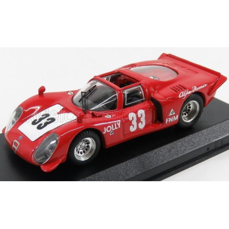 BEST MODEL ALFA ROMEO 33.2 N 33 WINNER 3h RIO DE JANEIRO 1969 C.PACE - RED WHITE 1/43