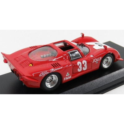 BEST MODEL ALFA ROMEO 33.2 N 33 WINNER 3h RIO DE JANEIRO 1969 C.PACE - RED WHITE 1/43