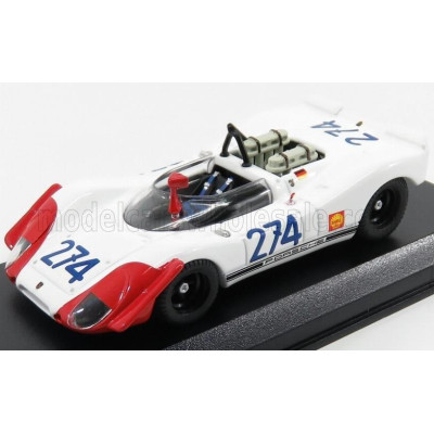 BEST MODEL PORSCHE 908/02 N 274 3rd TARGA FLORIO 1969 STOMMELEN - HERRMANN - WHITE RED 1/43