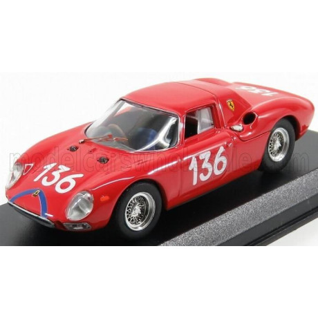 BEST MODEL FERRARI 250 LM N 136 TARGA FLORIO 1965 NICODEMI - LESSONA - RED 1/43