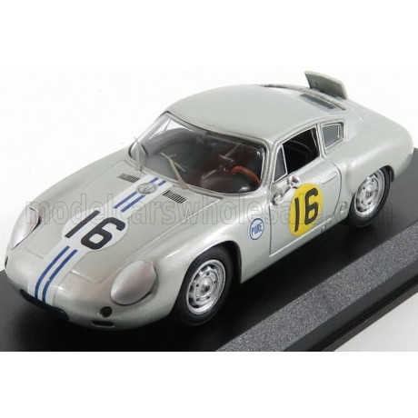 BEST MODEL PORSCHE 356B ABARTH N 16 WINNER 3h DAYTONA 1963 C.CASSEL - SILVER 1/43