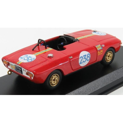 BEST MODEL LANCIA FULVIA SPIDER SPECIAL HF N 238 TARGA FLORIO 1969 MUNARI - AALTONEN - RED 1/43