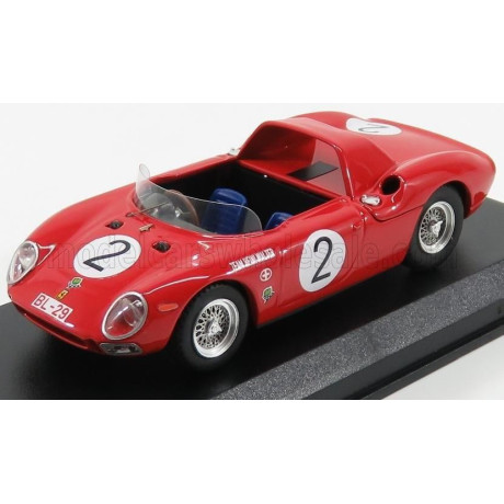 BEST MODEL FERRARI 250LM SPIDER N 2 WINNER CLASS PERNIS VON TIROL INNSBRUCK 1965 H.WALTER - RED 1/43