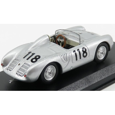 BEST MODEL PORSCHE 550RS SPIDER N 118 2nd TARGA FLORIO 1959 - SILVER 1/43