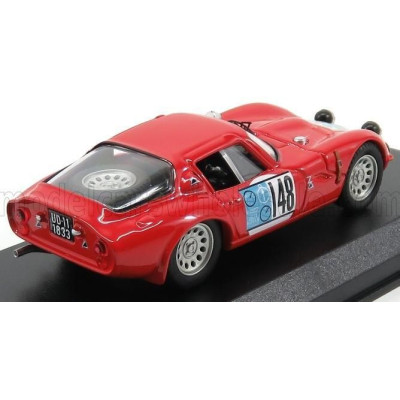BEST MODEL ALFA ROMEO TZ2 N 148 RALLY PERGUSA JOLLY HOTEL 1965 DE ADAMICH - LINI - RED 1/43