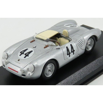 BEST MODEL PORSCHE 550RS SPIDER N 44 12h SEBRING 1957 BUNKER - WALLACE - SILVER 1/43