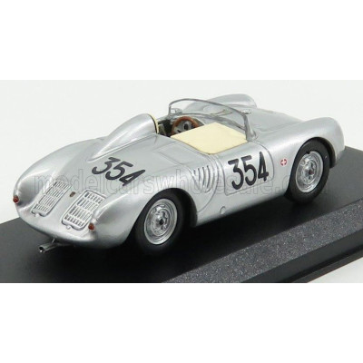 BEST MODEL PORSCHE 550RS SPIDER N 354 MILLE MIGLIA 1957 HEINZ SCHILLER - SILVER 1/43