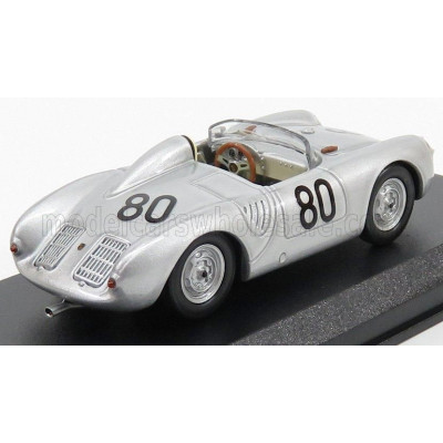 BEST MODEL PORSCHE 550 RS N 80 TARGA FLORIO 1958 SCARLATTI - BARTH - SILVER 1/43