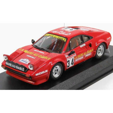 BEST MODEL FERRARI 308 GTB Gr.4 N 34 TOUR DE FRANCE 1983 GAUTHIER - GAUTHIER - RED 1/43