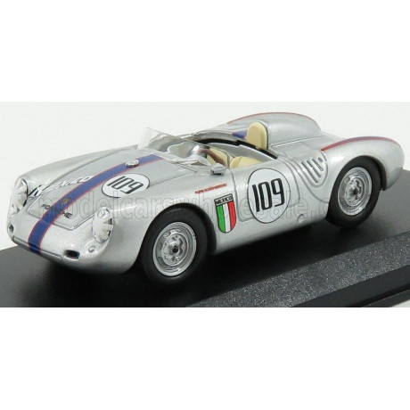 BEST MODEL PORSCHE 550 RS SPIDER N 109 MEMORIAL NASSAU TROPHY RACE 1957 R.RODRIGUEZ - SILVER 1/43
