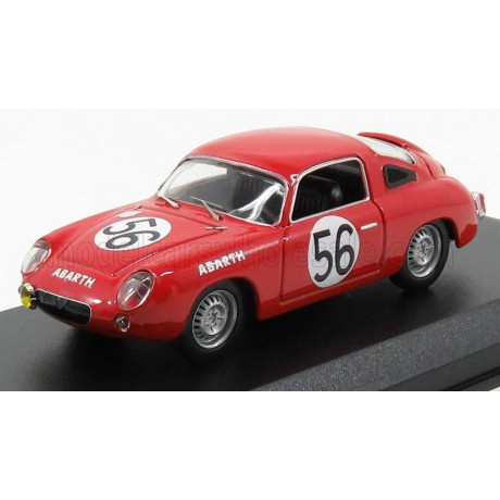 BEST MODEL FIAT ABARTH 700S N 56 24h LE MANS 1961 BASSI - RIGAMONTI - RED 1/43
