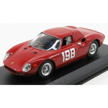 BEST MODEL FERRARI 250LM COUPE N 198 WINNER COPPA F.I.S.A. MONZA 1966 E.LUATI - RED 1/43