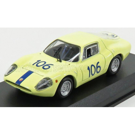 BEST MODEL FIAT ABARTH OT1300 N 106 TARGA FLORIO 1968 VIRGILIO - PANEPINTO - YELLOW 1/43