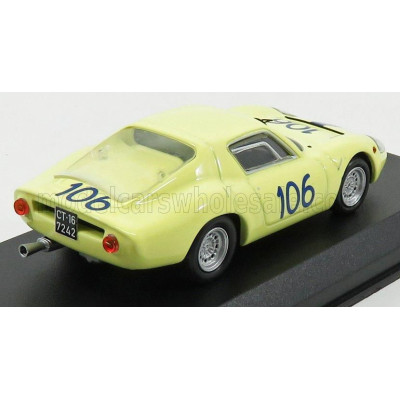 BEST MODEL FIAT ABARTH OT1300 N 106 TARGA FLORIO 1968 VIRGILIO - PANEPINTO - YELLOW 1/43