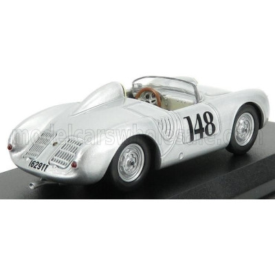 BEST MODEL PORSCHE 550RS N 148 2nd AOSTA- GRAN SAN BERNARDO 1957 WOLFGANG VON TRIPS - SILVER 1/43
