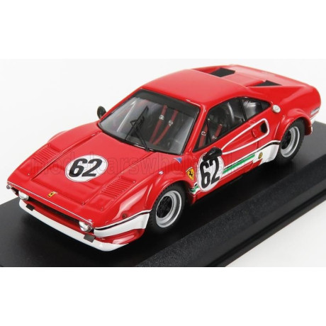 BEST MODEL FERRARI 308 GTB LM N 62 HAVIRON INTERNATIONAL 1981 M.DANTINNE - RED WHITE 1/43