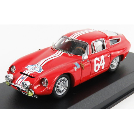 BEST MODEL ALFA ROMEO TZ1 N 64 WINNER RALLY CRITERIUM DES CEVENNES 1964 J.ROLLAND - G.AUGIAS - RED 1/43