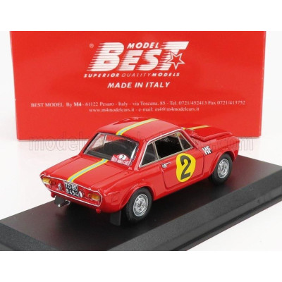 BEST MODEL LANCIA FULVIA 1.3 HF COUPE N 2 RALLY MONTECARLO 1967 S.MUNARI - G.HARRIS - RED 1/43