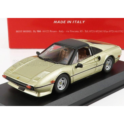 BEST MODEL FERRARI 308 GTS SPIDER CLOSED USA VERSION 1978 - PERSONAL CAR JAMES COBURN - GOLD 1/43