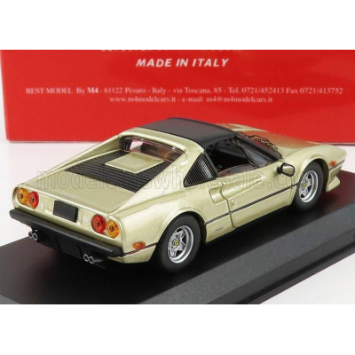 BEST MODEL FERRARI 308 GTS SPIDER CLOSED USA VERSION 1978 - PERSONAL CAR JAMES COBURN - GOLD 1/43