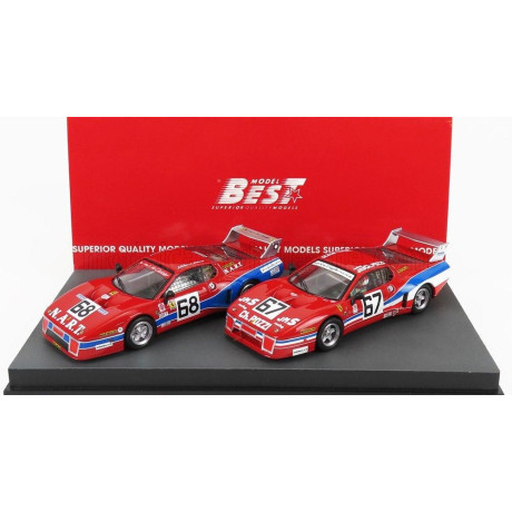 BEST MODEL FERRARI SET 2X 512BB LM TEAM JMS POZZI RACING N 67 24h DAYTONA 1979 C.B.LENA - M.LECLERE - J.C.ANDRUET + 512BB LM TEA