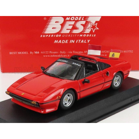 BEST MODEL FERRARI 308 GTS 1982 - F1 PARADE MEXICO GP 2020 C.SAINZ - C.LECLERC - RED 1/43