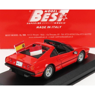 BEST MODEL FERRARI 308 GTS 1982 - F1 PARADE MEXICO GP 2020 C.SAINZ - C.LECLERC - RED 1/43