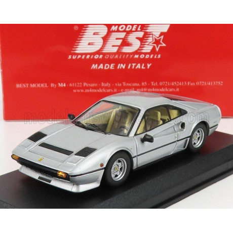 BEST MODEL FERRARI 208 GTB TURBO SALONE AUTOMOBILE TORINO 1982 - SILVER 1/43