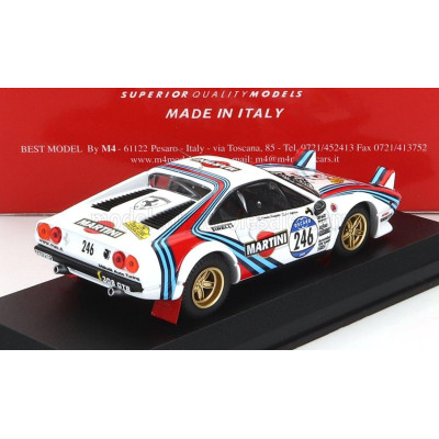 BEST MODEL FERRARI 308 GTB N 246 RALLY TOUR DE CORSE HISTORIQUE 2012 J.J.AGHINA - J.RUPERT - WHITE BLUE RED 1/43