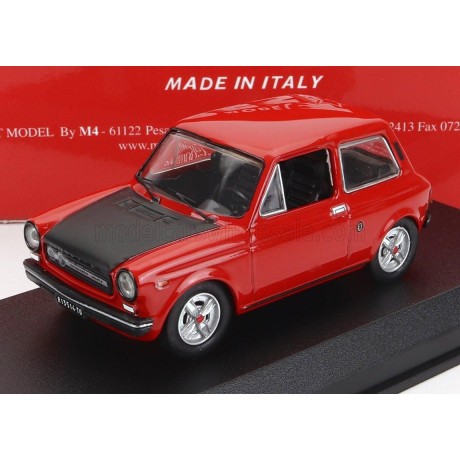 BEST MODEL AUTOBIANCHI A112 ABARTH II SERIE 1973 - RED BLACK 1/43