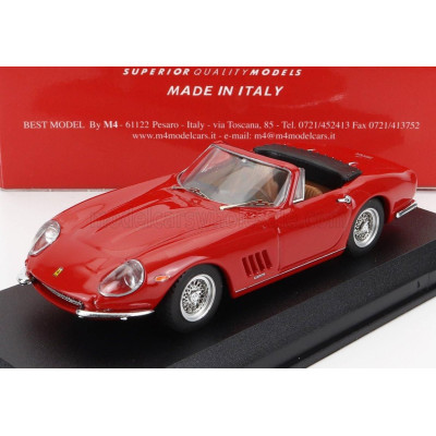 BEST MODEL FERRARI 275 GTB/4 NART SPIDER 1967 - RED 1/43