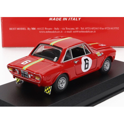 BEST MODEL LANCIA FULVIA 1.3 COUPE HF N 6 WINNER RALLY SANREMO 1969 H.KALLSTROM - G.HAGGBON - RED 1/43