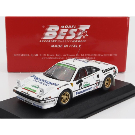 BEST MODEL FERRARI 308 GTB Gr.4 N 10 12th RALLY COLLINE DI ROMAGNA 1982 TOGNANA - DE ANTONI - WHITE GREEN 1/43