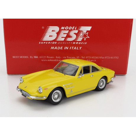 BEST MODEL FERRARI 330 GTC COUPE 1967 - SPOKED RIMS - CERCHIO A RAGGIO - YELLOW 1/43