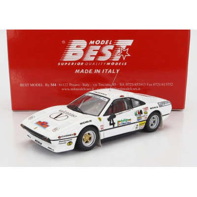BEST MODEL FERRARI 308 GTB Gr.4 N 4 RALLY D'ELBA 1984 LUCKY - BERRO - WHITE 1/43