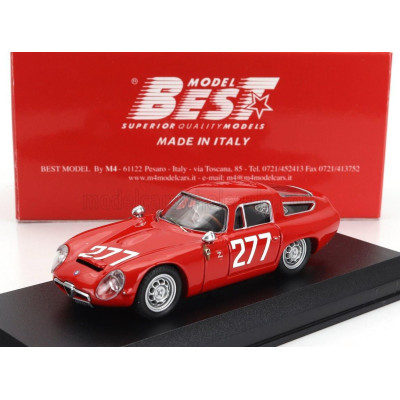 BEST MODEL ALFA ROMEO GIULIA TZ COUPE N 277 COPPA F.I.S.A. MONZA 1963 ROBERTO BUSSINELLO - RED 1/43