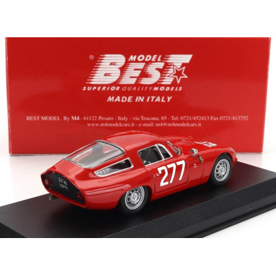 BEST MODEL ALFA ROMEO GIULIA TZ COUPE N 277 COPPA F.I.S.A. MONZA 1963 ROBERTO BUSSINELLO - RED 1/43