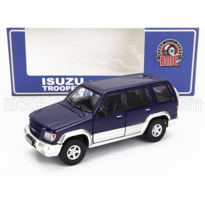 BM CREATIONS ISUZU TROOPER BIG HORN 1998 - BLUE SILVER 1/64