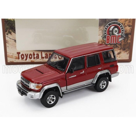 BM CREATIONS TOYOTA LAND CRUISER LC76 2014 - RED SILVER 1/64