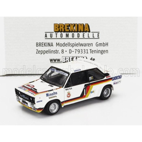 BREKINA PLAST FIAT 131 ABARTH N 1 WINNER RALLY HUNSRUECK 1979 WALTER ROHRL - CHRISTIAN GEISTDORFER - WHITE 1/87