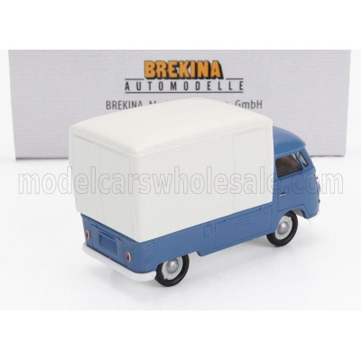 BREKINA PLAST VOLKSWAGEN T1b PICK-UP TELONATO 1960 - BLUE WHITE 1/87