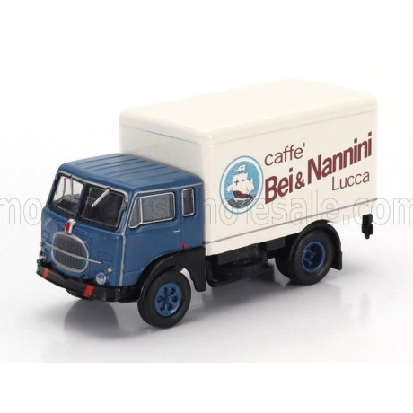 BREKINA PLAST FIAT 642 TRUCK CASSONATO CAFFE BEI & NANNINI 1962 - BLUE WHITE 1/87