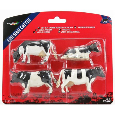 BRITAINS ACCESSORIES COWS - MUCCHE FRISONE - WHITE BLACK 1/32