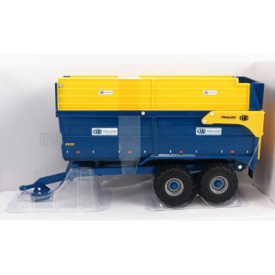 BRITAINS KANE SILAGE TRAILER 16tn - CARRELLO CASSONE RIBALTABILE - BLUE YELLOW 1/32
